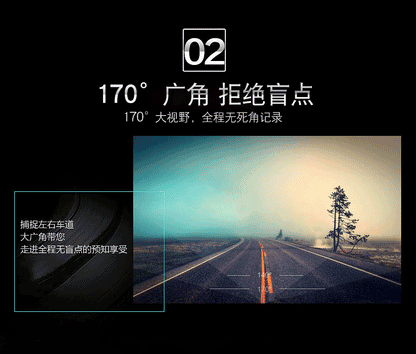 170High-definition recorder with front and rear triple recording and touchscreen1080P Driving Recorder WIFI Mobile Phone Interconnection