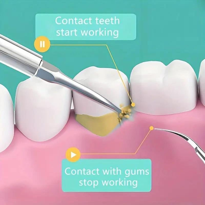 Plaque/Tartar Remover for Teeth, Dental Calculus Remover Teeth Cleaning Kit with LED Light & Adjustable Modes, for Women Men Humen Pet Cat Dog