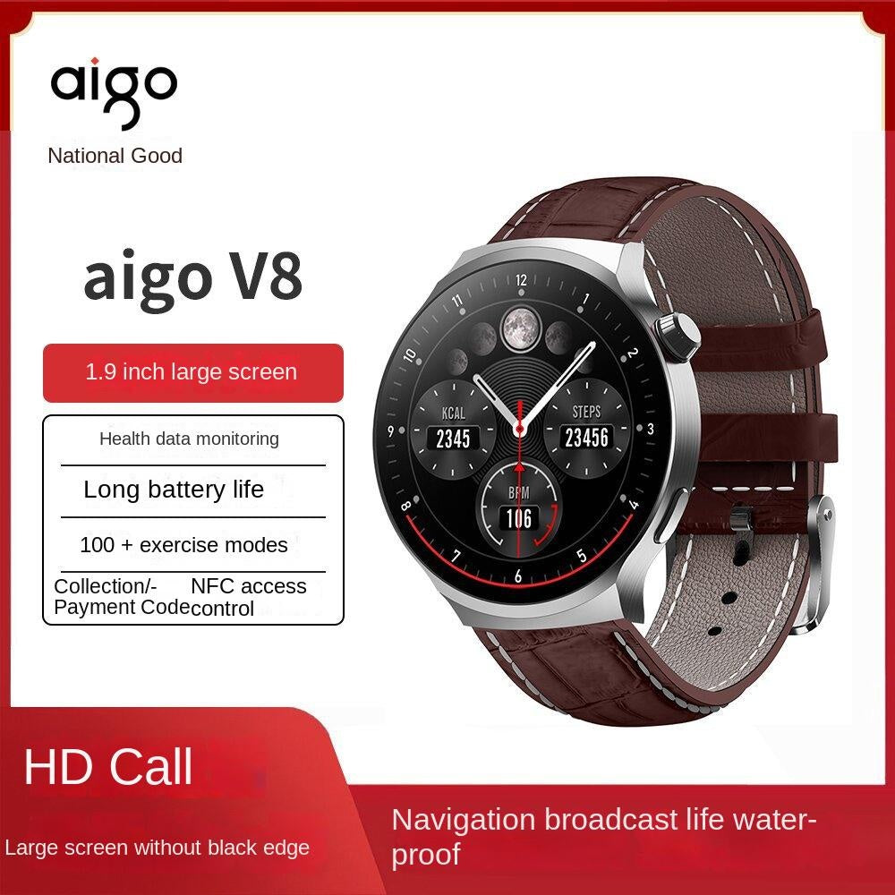 V8 Smart Watch 1.9 HD Large Screen Bluetooth Call Men's Business Phone Watch