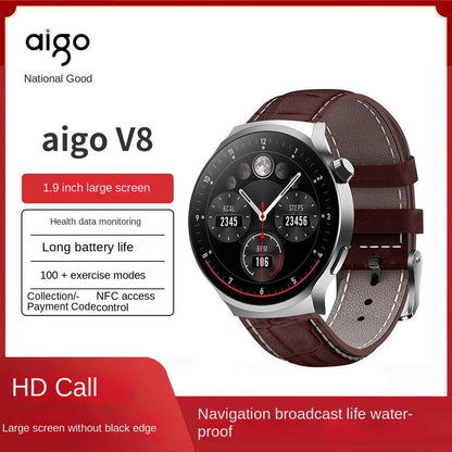 V8 Smart Watch 1.9 HD Large Screen Bluetooth Call Men's Business Phone Watch