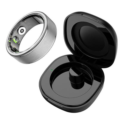 ColMi R03 Smart Ring, Waterproof Smart Ring with Charging Compartment, Fashionable Stainless Steel Ring for Men & Women