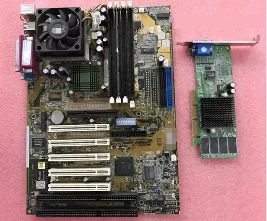 CUBX-L Motherboard with 2*ISA 4*PCI CPU Memory Cooler Fan  AGP Graphics Card