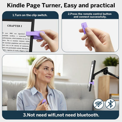 DATAFY Page Turner Ring for Kindle, Hands-Free Remote Control with Storage Bag, Camera Shutter & Video Recording, eReaders Clicker for Kindle iPad iPhone Tablets,TikTokShopBlackFriday