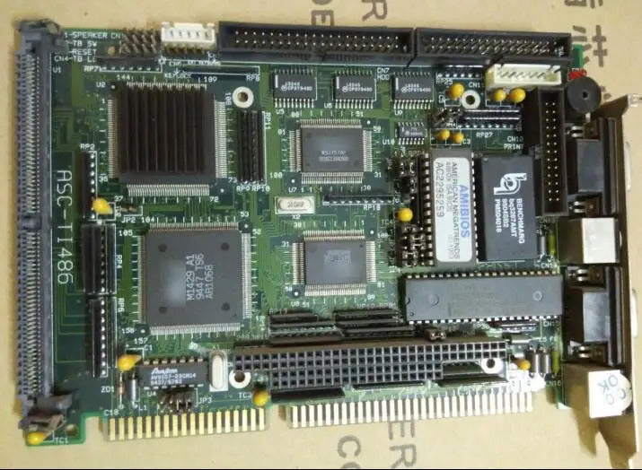 ASC-TI486 100% OK Original IPC Board ISA Slot Industrial motherboard Half-Size CPU Card PICMG1.0 With CPU RAM