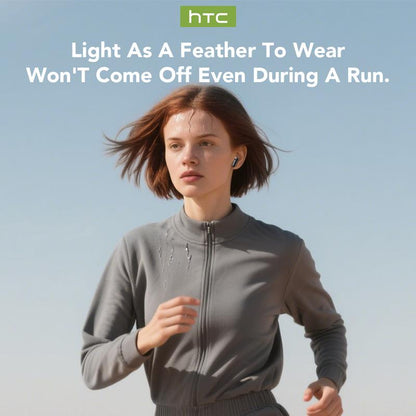 HTC NE20 Bluetooth 5.4 Earphones LED Display High Fidelity Waterproof Wireless Earphones | Suitable for Office, Sports, Study and Audio Calls | Built-in Microphone | Earphones