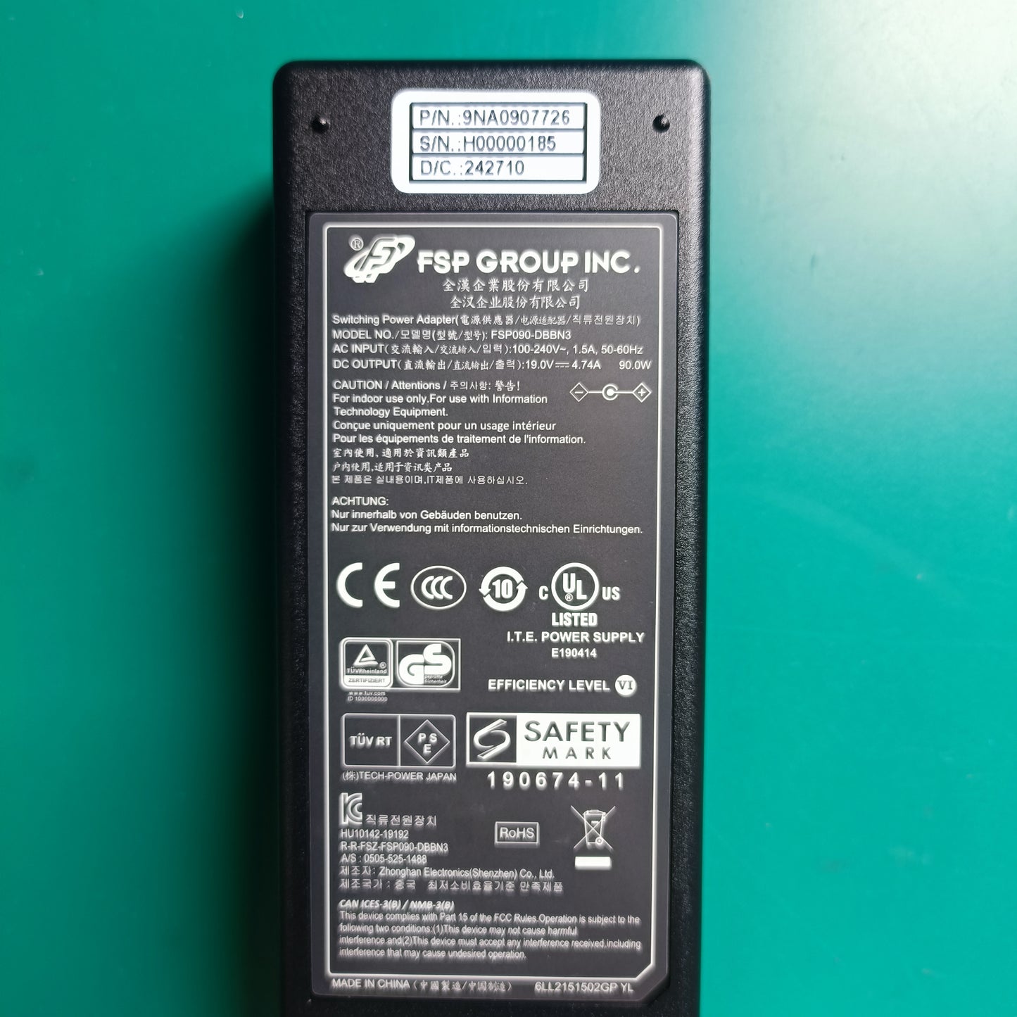 Advantech PPC-3100/UNO-2484 Power Adapter 19V-4.74A Quanhan 19V 3.42A Phoenix Terminal