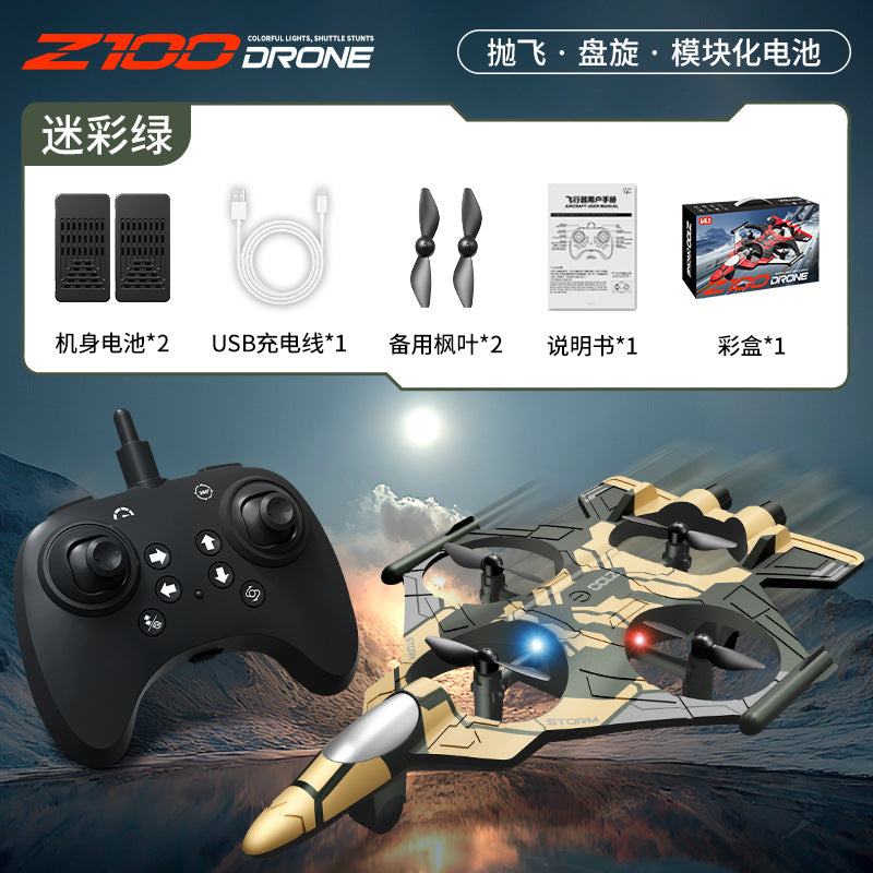 Cross-Border Z100Fighter Four-Channel Suspension Four-Axis Drone Altitude Hold Roll Stunt Gyro Light Aircraft Low Price