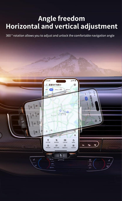 Wireless Car Charger Fast Auto Clamping Car Charger Phone Holder fit iPhone Pro  tags Smartphone Cellphone Charging Electronic magnetic 360 rotating Lightning Bracket