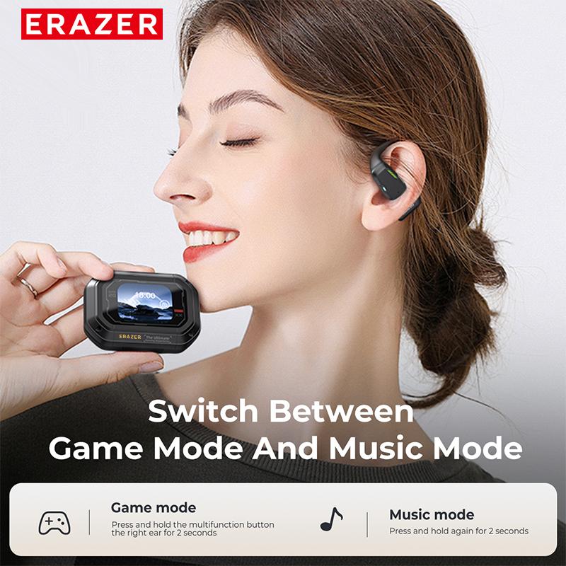 ERAZER XP6 Wireless Earbuds, Bluetooth 5.4 HIFI Sound Quality Bluetooth Headphones, Sports Gaming with Low Latency Earbuds, Touch Control IPX5 Waterproof With microphone Earphones Headsets