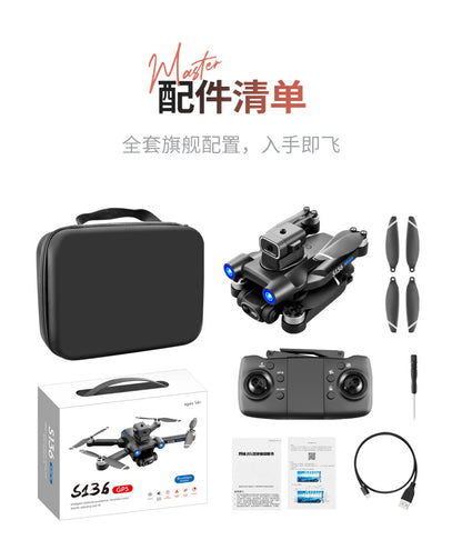 Cross-Border S136Uav GPS Positioning Brushless Motor HD Dual Camera Aerial Photography Obstacle Avoidance Remote Control Aircraft Drone