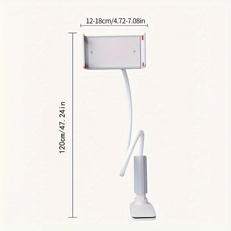 360-Degree Rotating Tablet & Phone Stand, Adjustable Bedside Mount with Flexible Spiral Base, Perfect Bedside Companion for Tablets and Smartphones, Gifts for Mums