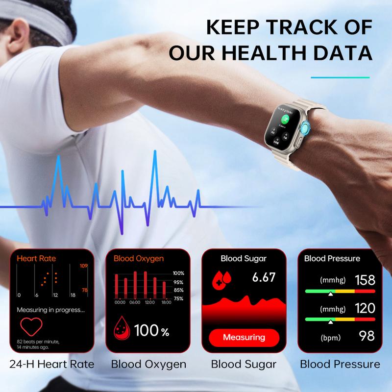 2025 Smartwatch for Fitness & Health – Bluetooth Calling, 120+ Sports Modes, Health Monitoring, Waterproof Design for Active Lifestyles