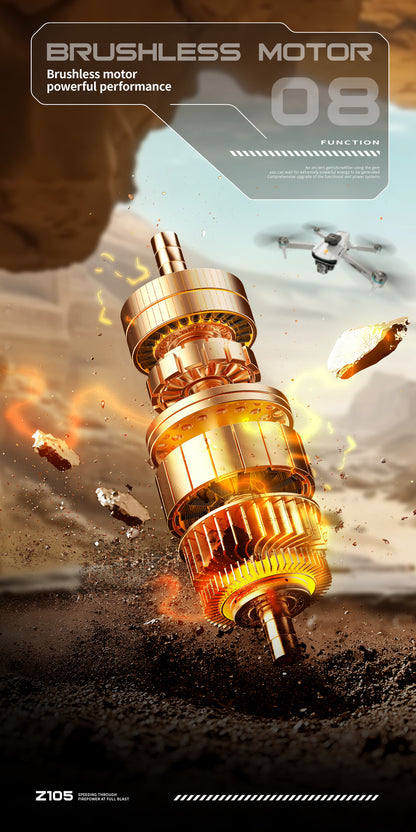 Cross-Border Z105Drone remote control with screen HD aerial photography brushless motor obstacle avoidance quadcopter toy airplane