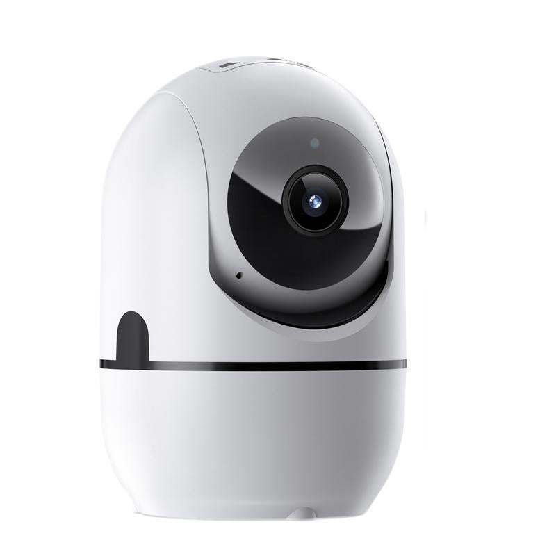 2MP Smart WiFi Pan-Tilt Security Camera with Human Detection, 2-Way Audio, IR Night Vision, IP64, Cloud/TF Storage, White