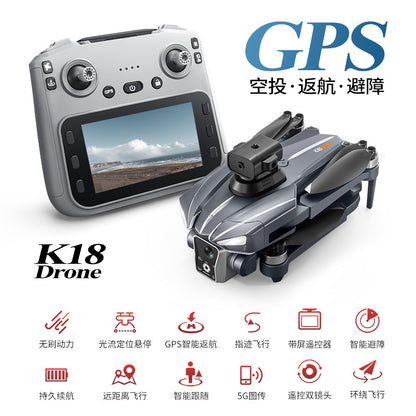 Cross-Border K18 MAX Drone with screen control brushless motor for high-definition aerial photography GPS Intelligent Positioning Remote Control Drone