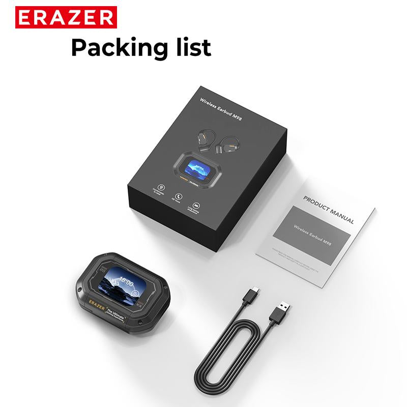 ERAZER XP6 Wireless Earbuds, Bluetooth 5.4 HIFI Sound Quality Bluetooth Headphones, Sports Gaming with Low Latency Earbuds, Touch Control IPX5 Waterproof With microphone Earphones Headsets