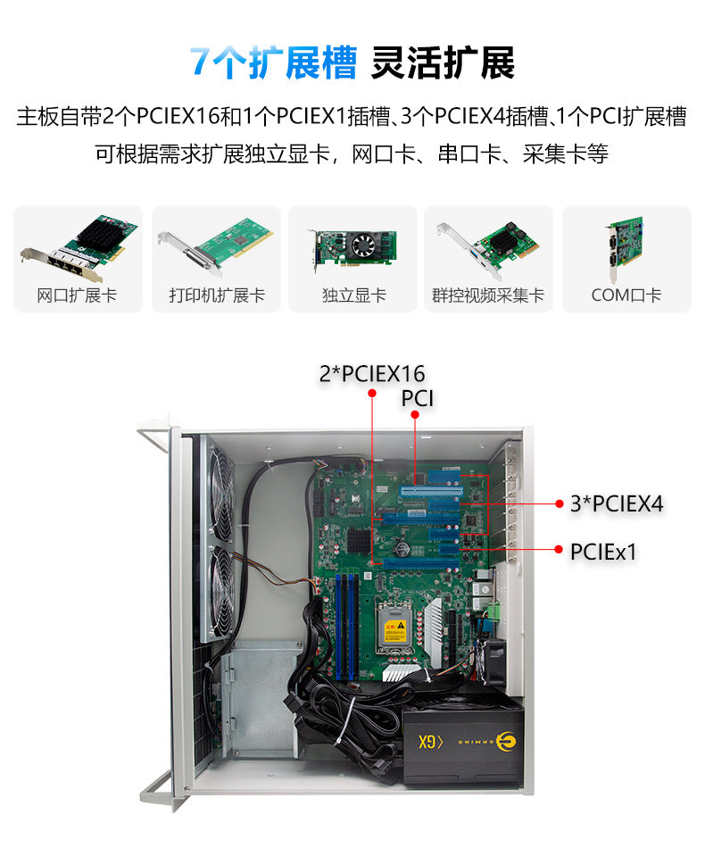 IPC-705 Rack-Mount 4U Industrial Computer 2 Network 2 Serial Industrial Server 12/13 Generation Vision Industrial Computer