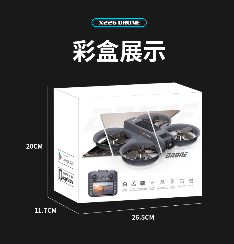 Cross-Border X226Drone flying with screen VR No Need for Phone Drone Aerial Photography HD Professional Optical Flow Brushless