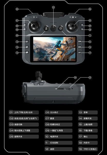 Cross-Border Z105Drone remote control with screen HD aerial photography brushless motor obstacle avoidance quadcopter toy airplane