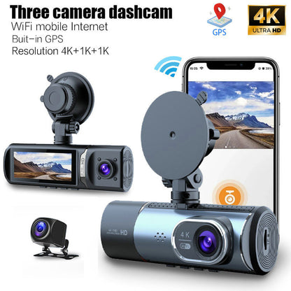 4K Ultra HD Night Vision Recorder WIFI Interconnected Reversing Camera3Dash Cam2K Hd