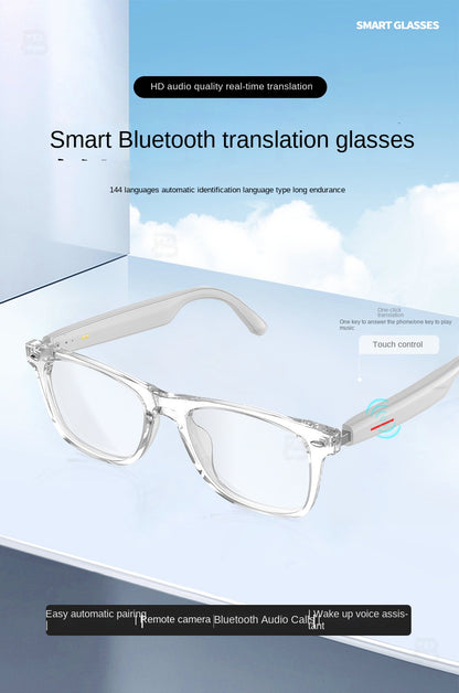 Black Technology Translation Smart Wireless Bluetooth Headset Myopia Glasses Anti-Blue Light Voice Call IOS Android Universal