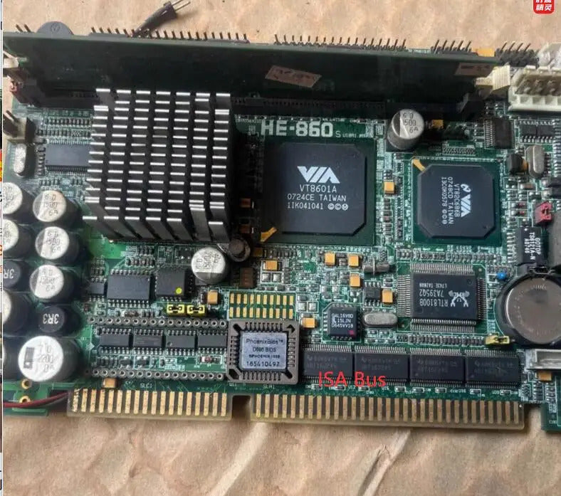 HE-860 100% OK Original Embedded IPC Board Industrial motherboard Half-Size CPU Card PCISA Bus Mainboard with CPU RAM
