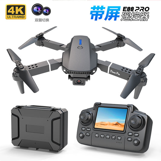 Cross-Border E88/E99D Screen-Controlled Drone with Lights, Foldable Dual Camera, Optical Flow Aerial Photography, Remote-Controlled Aircraft, Quadcopter