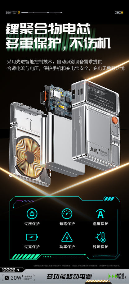 AC Plug Charger30W Super fast charging portable power bank with stand cross-border magnetic charger