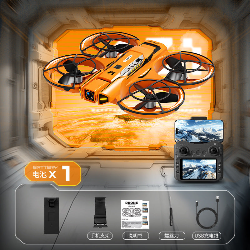 Cross-Border A21Drone Brushless Motor Mecha Style Aircraft Optical Flow Positioning Aerial Photography Full Protection Remote Control Airplane