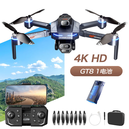 Cross-border Drone GT8Three-Camera Aerial Photography Four-Axis Flight Power Display Over-Distance Reminder Remote Control Toy Airplane