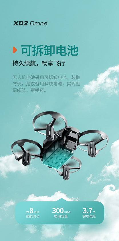 Cross-Border XD2Mini Drone, Shockproof and Impact Resistant2.4G Four-Axis Aircraft360°Rotating and Rolling Remote Control Toy