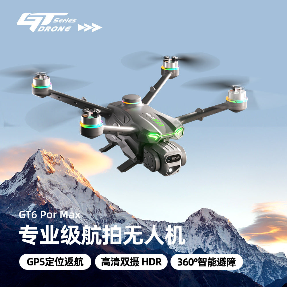 Cross-Border GT6Brushless Drone Intelligent Obstacle Avoidance Optical Flow GPS Return Remote Control Airplane5G Transmission Quadcopter