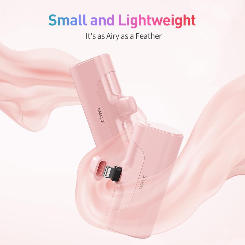 iWALK Small Portable Charger 4500mAh Lightning options available,Home Office Travel Charger,suitable for iPhone 8-14