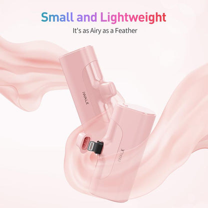 iWALK Small Portable Charger 4500mAh Lightning options available,Home Office Travel Charger,suitable for iPhone 8-14