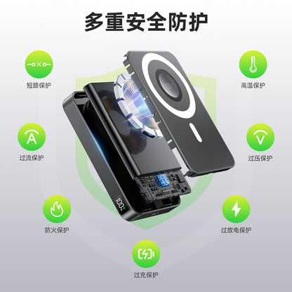 Juyou Electric Folding Stand Magnetic Power Bank 3c Certified Power Bank Fast Charging Multi-Function Wireless Charging Factory