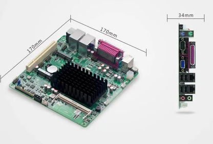 D2550 D2700 Mini-ITX Motherboard New ATOM Intel CPU IPC SBC Embedded Mainboard with 6*COM 2*LAN LPT PS/2 For POS DC power