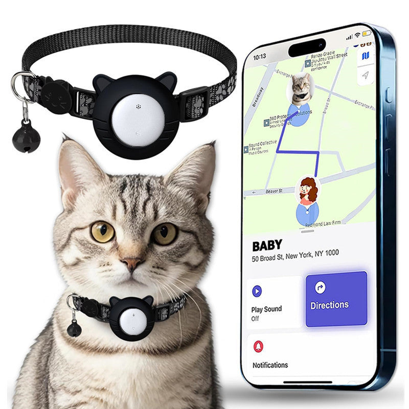 iOS Dedicated Pet Locator Collar Global Tracker Compatible with Apple Find My Locator Cat Collar