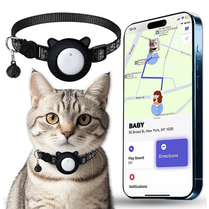 iOS Dedicated Pet Locator Collar Global Tracker Compatible with Apple Find My Locator Cat Collar