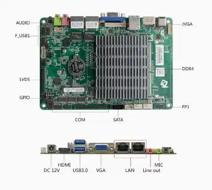 J4125 3.5 inch Motherboard 3.5" SBC IPC Mainboard industrial with Celeron Quad Core DC-12V 6-COM 2xGbE LAN LVDS VGA