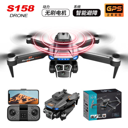 Cross-Border S158Uav GPS Positioning Brushless Motor HD Dual Camera Aerial Photography Obstacle Avoidance Remote Control Aircraft Drone