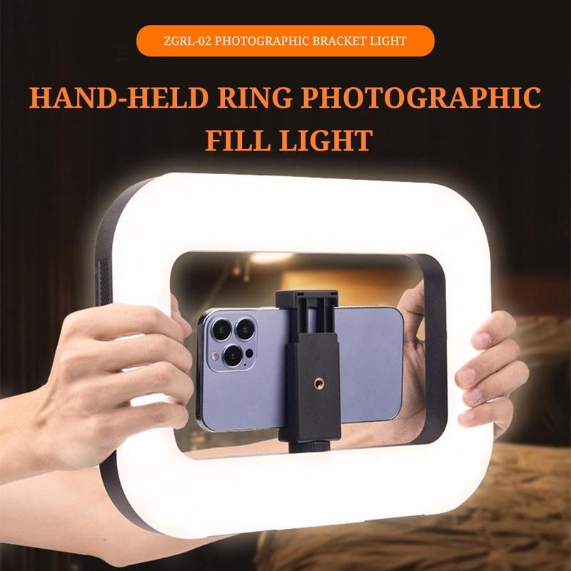 USB Rechargeable Selfie Portable Ring LED Ring Light, 8000mAh Long Battery Life Clip-on Selfie Fill Light, Portable Selfie Light for Bedroom, Living Room, Office, Mobile Power Supply for Charging Other Devices