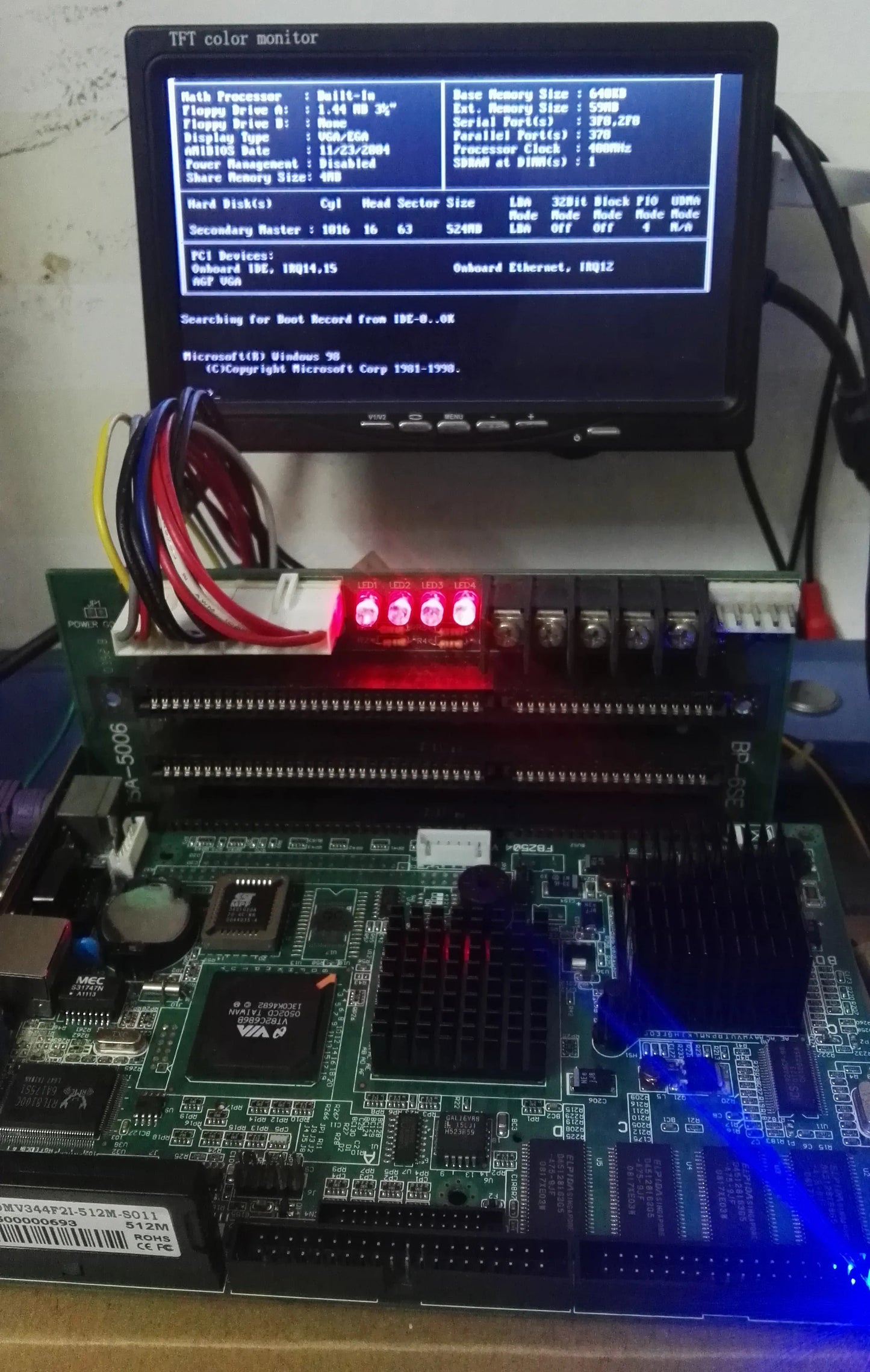FB2504 100% OK Original IPC Board ISA Slot Industrial Mmotherboard Half-Size CPU Card PICMG1.0 Mainboard with CPU RAM