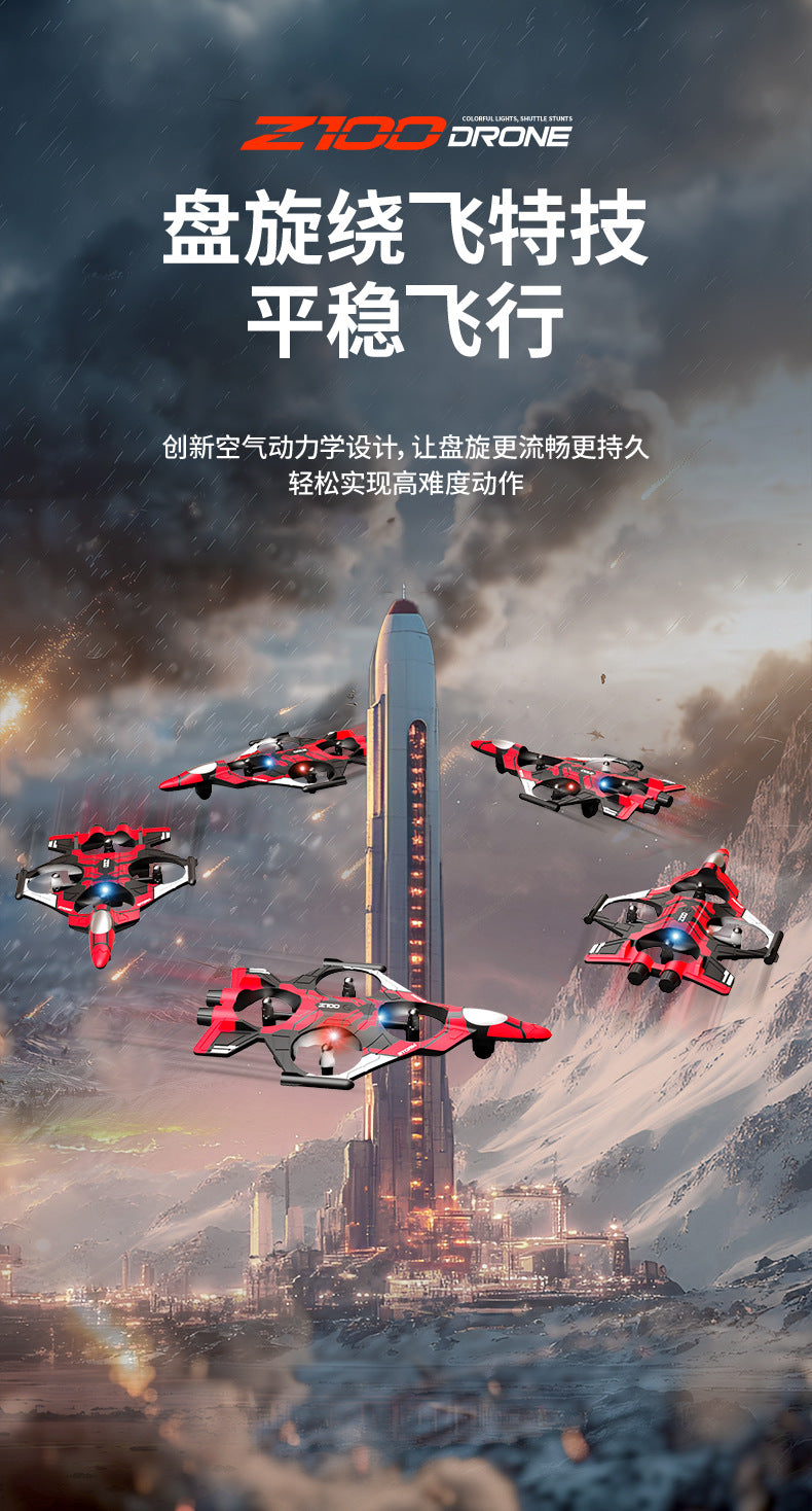 Cross-Border Z100Fighter Four-Channel Suspension Four-Axis Drone Altitude Hold Roll Stunt Gyro Light Aircraft Low Price