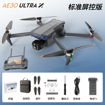 Cross-Border AE30Screen-controlled Three-axis Gimbal Drone HD Aerial Photography Digital Image Transmission GPS Positioning Flight Device Drone