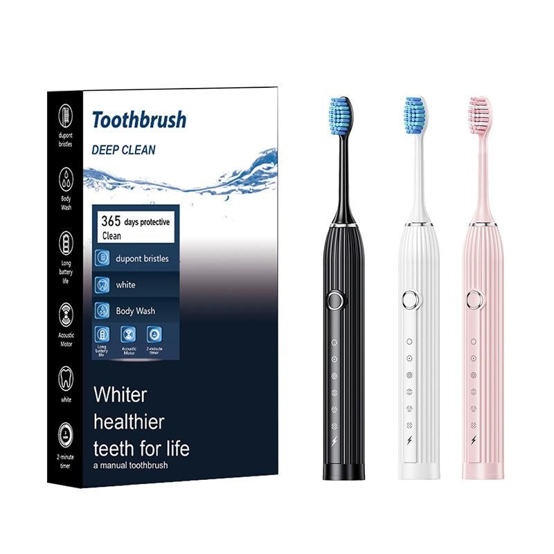USB Rechargeable Full Body Waterproof Toothbrush DuPont Hair Toothbrush Adult Sonic Magnetic Suspension Electric Toothbrush