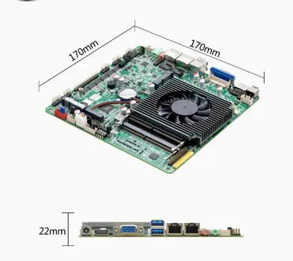 5205u Mini-ITX Motherboard 10th Celeron Intel CPU IPC SBC Embedded Ultra-thin Mainboard with 6COM LAN DC12V DDR4 6USB LVDS