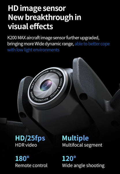 Cross-Border K200 Drone Brushless with Screen Aerial Photography Aircraft Optical Flow Positioning Color Light Full Protection Remote Control Plane