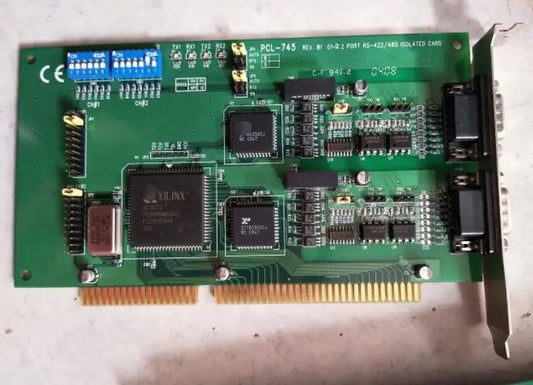 PCL-745 REV.B1 100% Test OK Original ISOLated RS-232 RS-485  serial port card 2*COM ISA Bus Card RS232 RS485