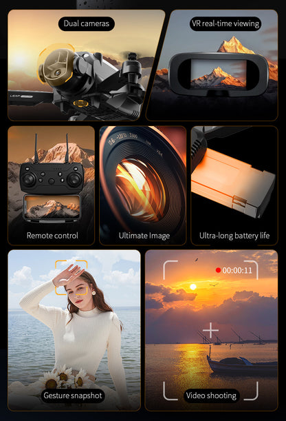 Cross-border Drone H20Foldable Brushless HD Aerial Photography Four-Axis Drone VR Glasses Remote Control Airplane drone