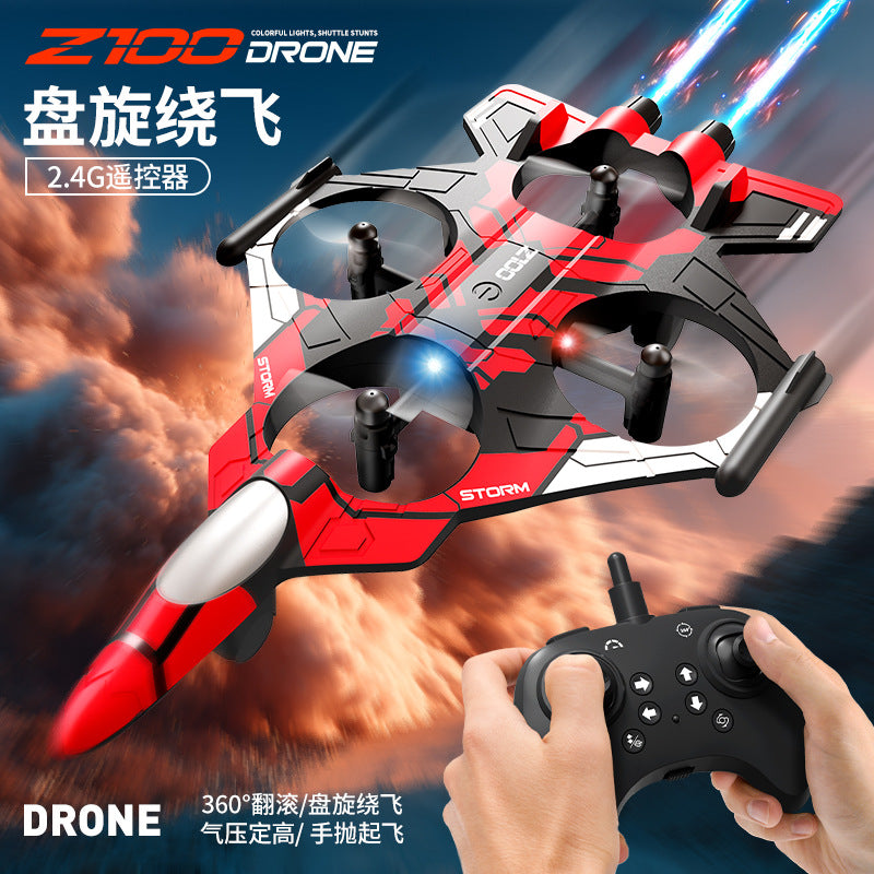 Cross-Border Z100Fighter Four-Channel Suspension Four-Axis Drone Altitude Hold Roll Stunt Gyro Light Aircraft Low Price
